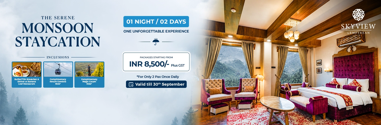 Website homepage banner monsoon staycation